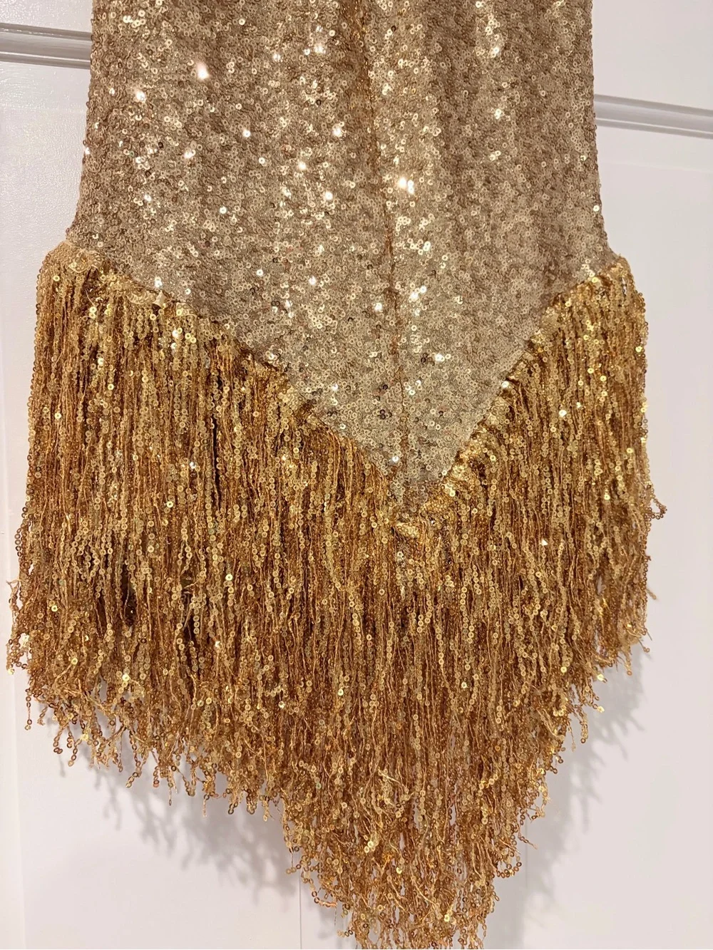 Weissman Little Swing Gold Sequin Fringe Jazz Dance Costume Adult Small (SA)